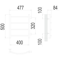 Полотенцесушитель TERMINUS Эконом Классик П4 400х500 бп320 NEW
