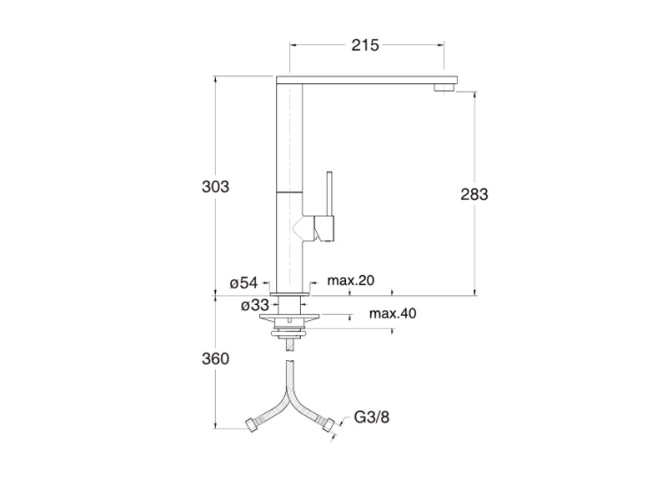 Смеситель для кухни CRISTINA KITCHEN KT51146