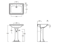 Раковина подвесная  SIMAS ARCADE AR 824 bia 1 hole