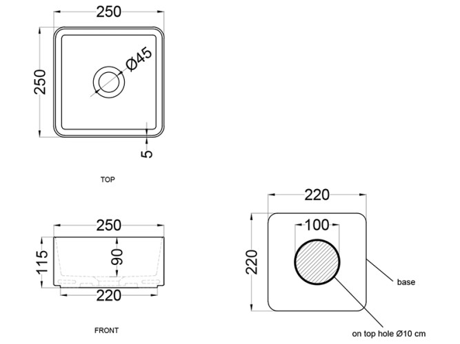 Раковина накладная CIELO SHUI COMFORT MILAQ N
