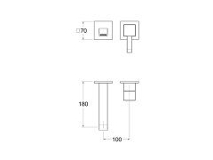 Наружные части смесителя для раковины CRISTINA QUADRI QM95751