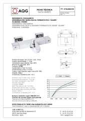AQG QUARK, однорычажный смеситель для ванны с термостатом, цвет хром