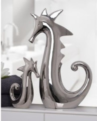 Casablanca, фигурка маленькая керамическая &quot;Морской конек&quot;, цвет серебристый