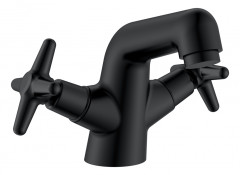 220113-C Смеситель 2-руч. для раковины (ЧЕРНЫЙ) ViEiR (10/1шт)