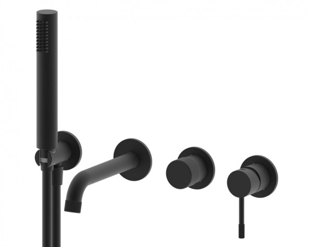 403532-C Встроенный смес для ванны  (ЧЕРНЫЙ) ViEiR  (8/1шт)