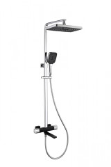 12071-C Душевая система с термостатом (ЧЕРНЫЙ) GANZER (5/1шт)