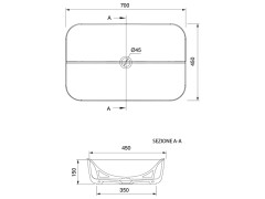 Раковина накладная Scarabeo MIZU 9003