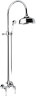 Emmevi, душевая колонна с керамическими ручками (старый арт. 12100281), регулируемая по высоте 93,2-133,2 см: со смесителем и круглым антикальковым ве