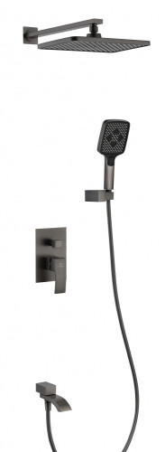 44165-Q Смеситель встраиваемый для душа с 3-функ. (ГРАФИТ) GANZER (6/1шт)