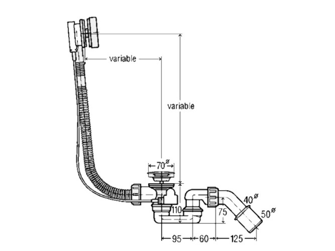 Слив-перелив для ванны VIEGA Viega Visign 285357