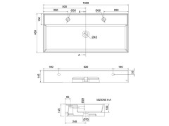 Раковина накладная/ подвесная Scarabeo TEOREMA 2.0 5106/R-100B/49