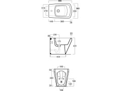 Биде напольное SIMAS BADEN-BADEN BB 04 bia / F91