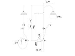 Душевая стойка MAMOLI BELGRAVIA 3034F3182021
