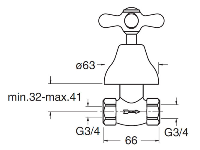Запорный кран CRISTINA IMPERO IM62134