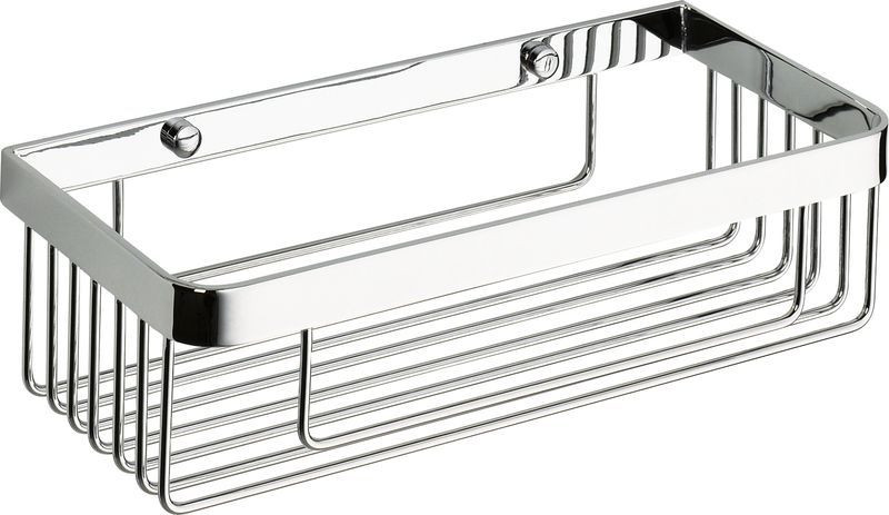 Sanibano, решетка прямоугольная 1-уровневая, длина 30 см, цвет хром