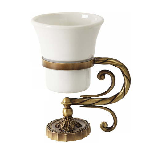 Стакан настольный, керамика/бронза Migliore Edera