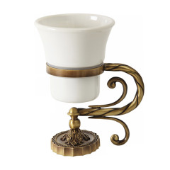 Стакан настольный, керамика/бронза Migliore Edera