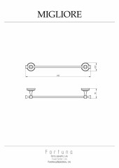 Полотенцедержатель L46 см, золото Migliore Fortuna