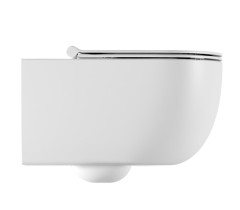 Alice Unica 55, подвесной безободковый унитаз c крепежом fix10, 55x35 см, цвет белый глянцевый