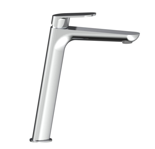 AQG Beta, высокий однорычажный смеситель для раковины без донного клапана, цвет хром