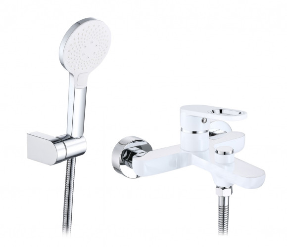 30016-F Смеситель для ванны (БЕЛЫЙ) HANSEN (8/1шт)