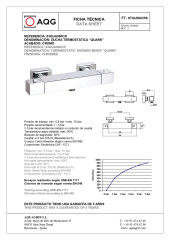 AQG QUARK, однорычажный смеситель для душа с термостатом, цвет хром