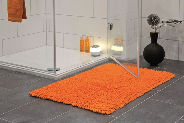 Batex Hair, двухсторонний квадратный коврик из 100% хлопка, размер 55x55 см, цвет оранжевый