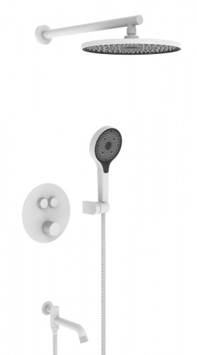 25005-3F Встроенный смес для ванны с 3-функ. термостат (БЕЛЫЙ) ViEiR  (6/1шт)