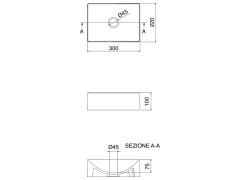 Раковина накладная Scarabeo SOFT-HUNG-CUBE 1503/REV