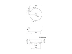 Раковина накладная Scarabeo GLAM 1807/RRV