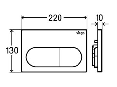 Панель смыва Prevista для унитазов VIEGA PREVISTA DRY 773762