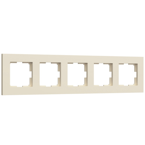 Рамка из поликарбоната на 5 постов Slab айвори софт W0052962