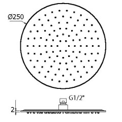 Верхний душ Plumberia Selection SAT3174GR