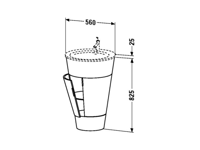 Тумба напольная для раковины DURAVIT STARCK S1952002424