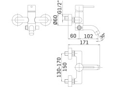 Смеситель для ванны MAMOLI PICO 13800000Z121