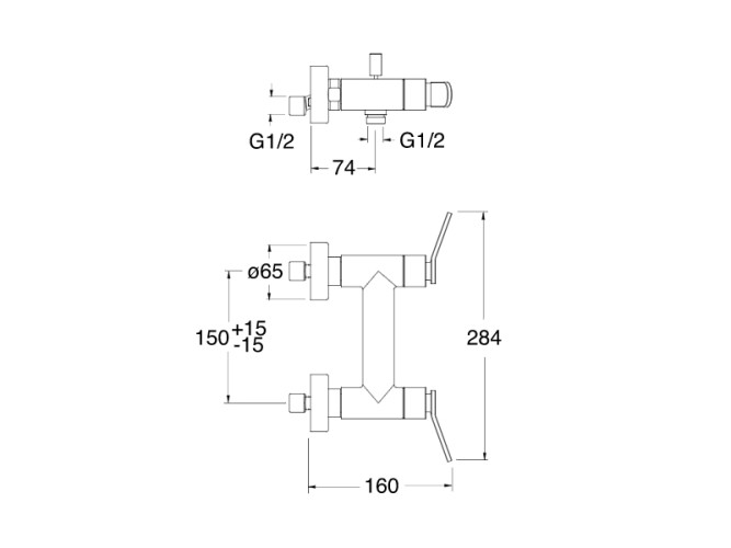 Внешний смеситель для душа CRISTINA EAST SIDE ES48177