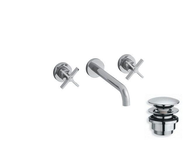 Наружные части настенного смесителя для раковины CRISTINA CROSS ROAD CR24234