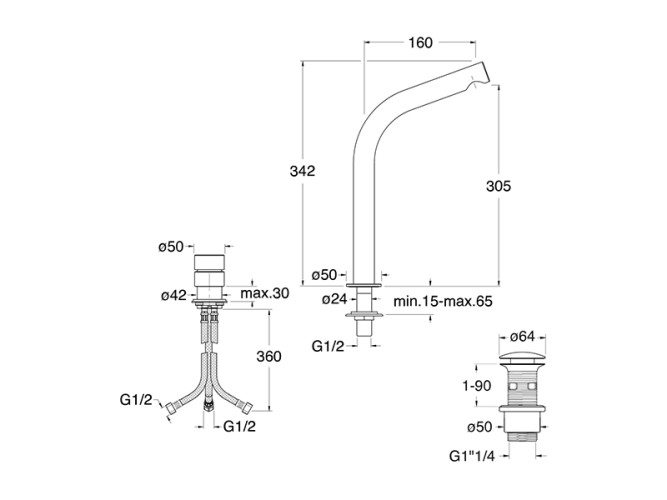 Смеситель для раковины CRISTINA SX SX22528