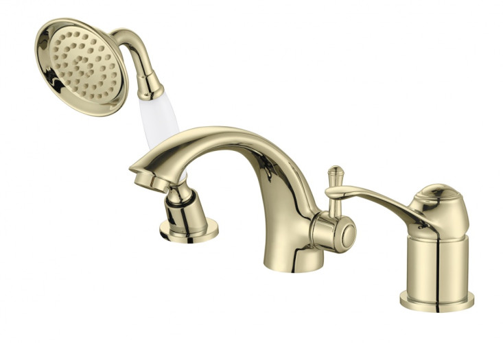 413532-E Смеситель на борт ванны ЗОЛОТО (3 отв.) ViEiR (8/1шт)