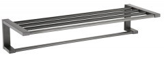 5020-G Полотенцедержатель с полкой  (ГРАФИТ) ViEiR  (10/1шт)