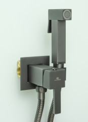 72101-Q Set Смеситель встраива. для биде КВАДРАТ (ГРАФИТ) GANZER (10/1шт)