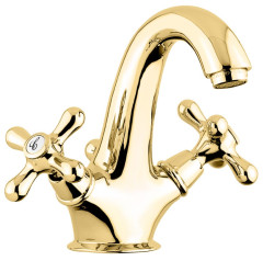 Emmevi Deco Classic, смеситель с донным клапаном для раковины, цвет золото