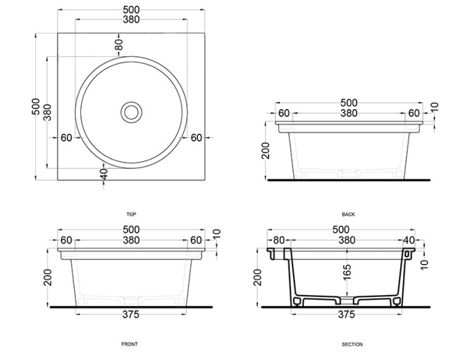 Раковина встраиваемая CIELO ELLE ELLATSF TL