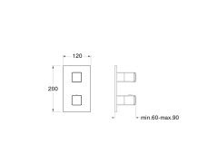Внешняя часть термостатического смесителя CRISTINA Thermostatic external parts XQ75172