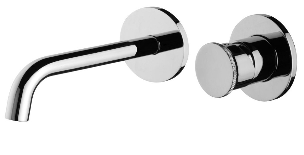 Emmevi Filobrass, встраиваемый в стену однорычажный смеситель для раковины, рукоятка без стержня, без донного клапана, цвет зачищенное золото