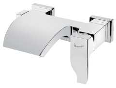 Emmevi Niagara, однорычажный смеситель для ванны с широким изливом, без набора для душа, цвет зачищенный хром