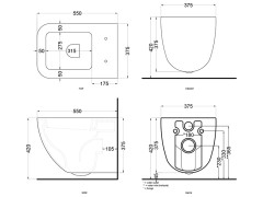Раковина накладная CIELO SHUI COMFORT SHCOVS BA