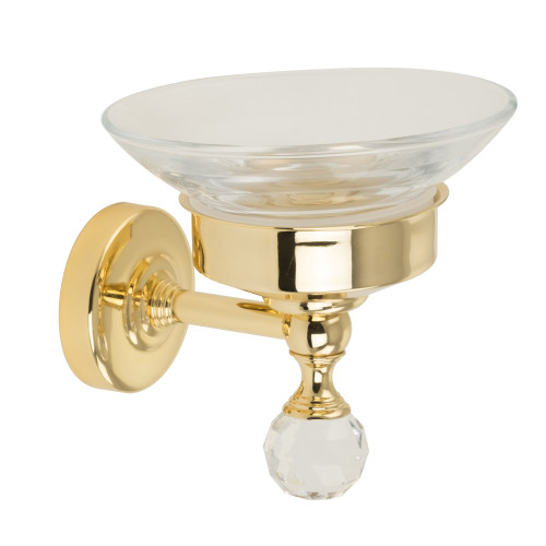 Mыльница настенная, стекло/золото/Swarovski Migliore Amerida