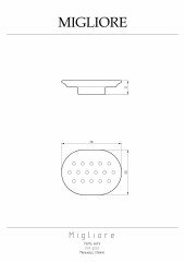 Мыльница универсальная, стекло прозрачное Migliore Fortuna