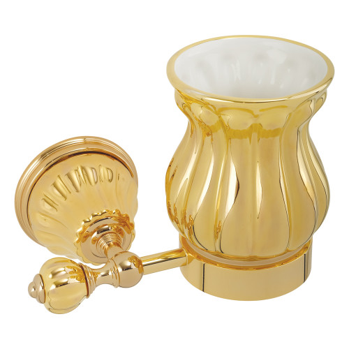 Стакан настенный, керамика золото/золото Migliore Olivia